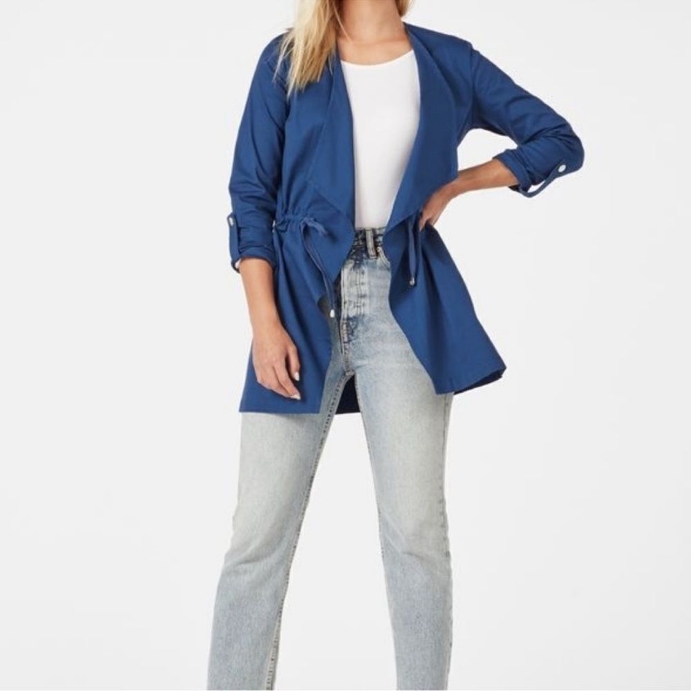 Justfab drape front jacket with drawstring M nwt